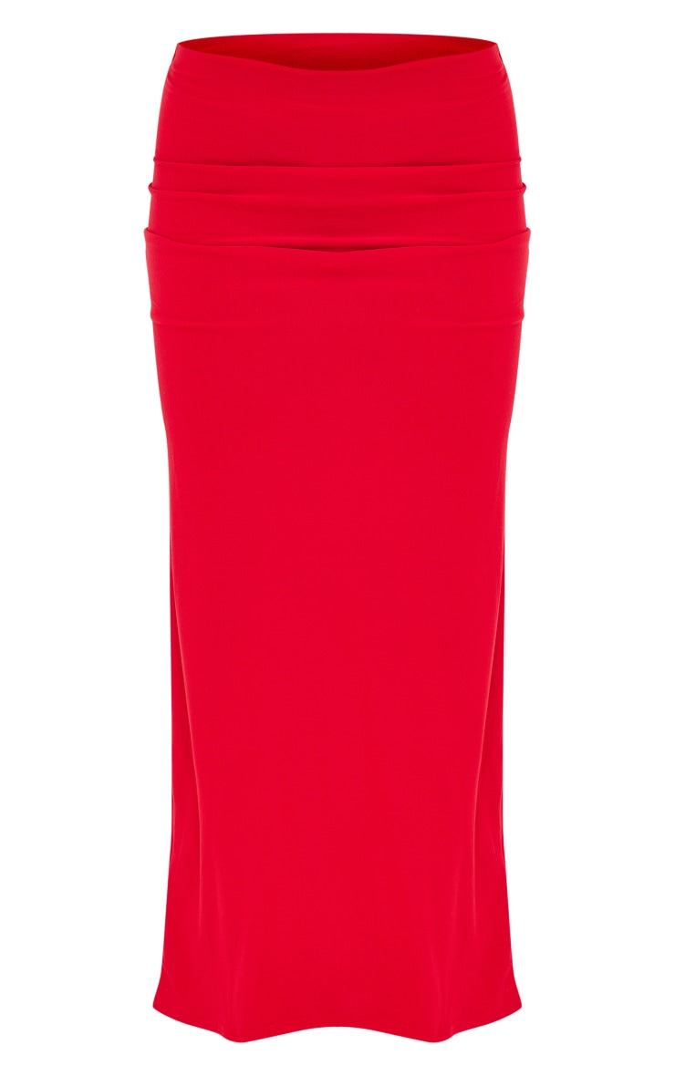 Khaki Soft Touch Low Rise Maxi Skirt Next Day Before 10 PM