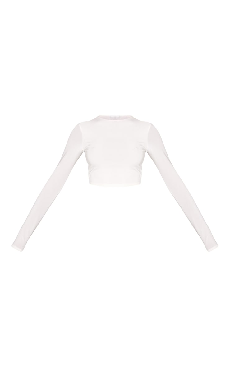 Black Basic Slinky Long Sleeve Crop Top Next Day Delivery Before 10 pm