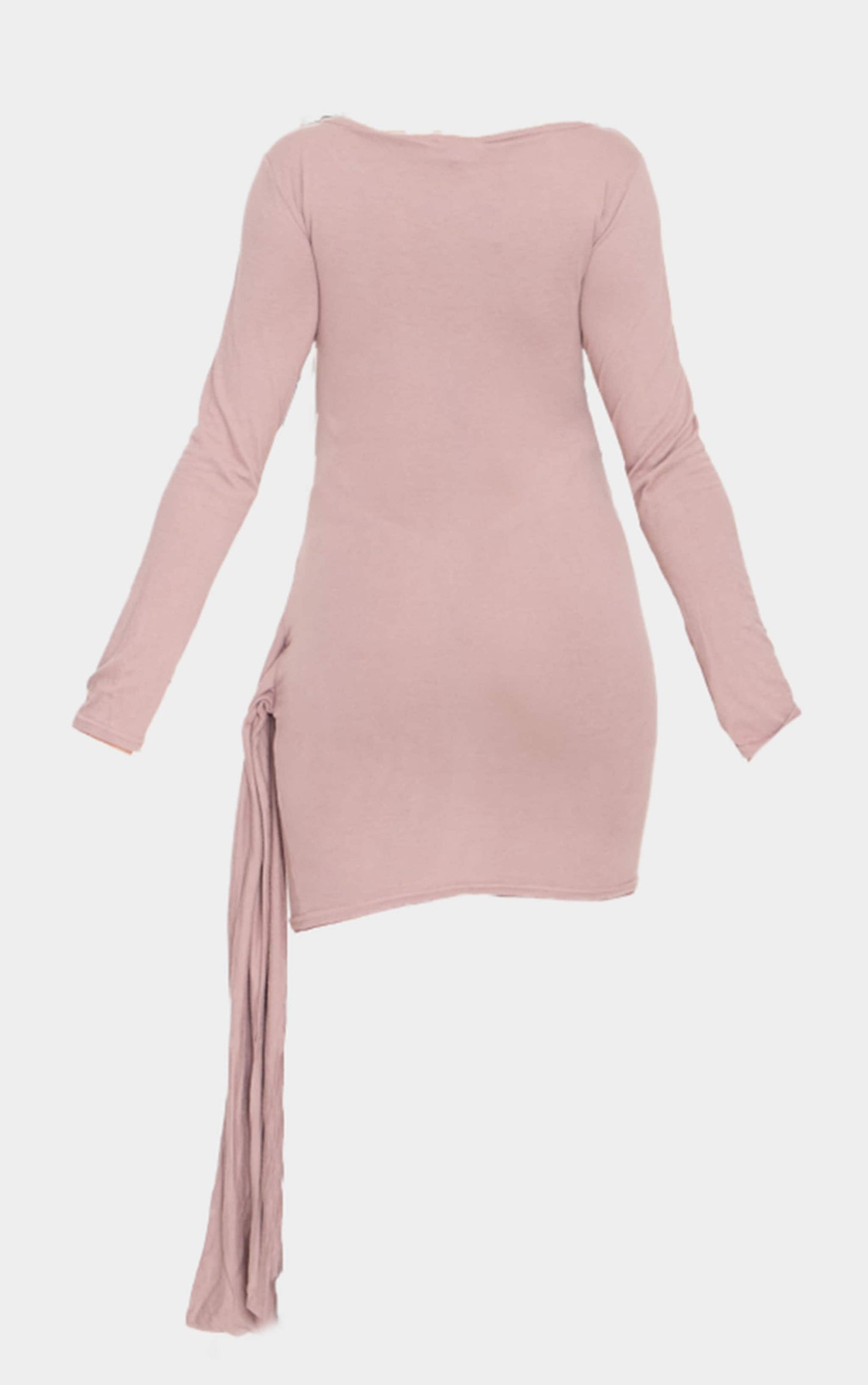 Maternity Mocha Brushed Tie Front Mini Dress