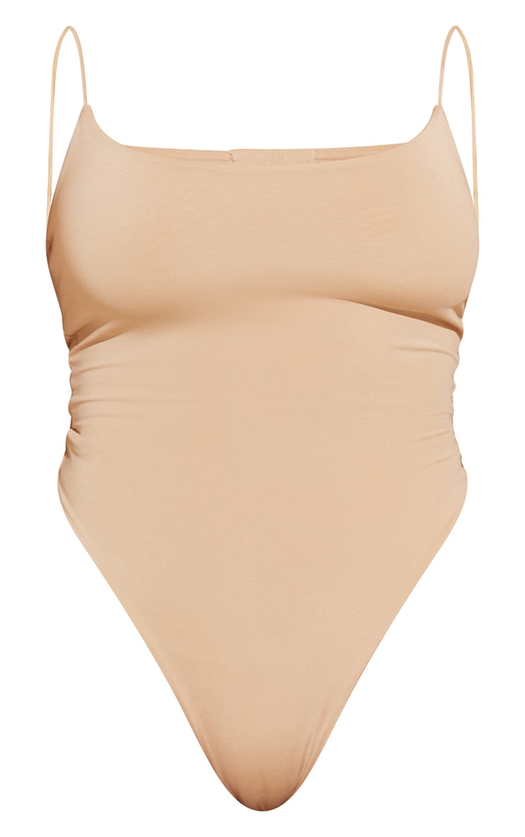 Next Day Delivery Before 10 PM Shape White Slinky Spaghetti Strap Bodysuit
