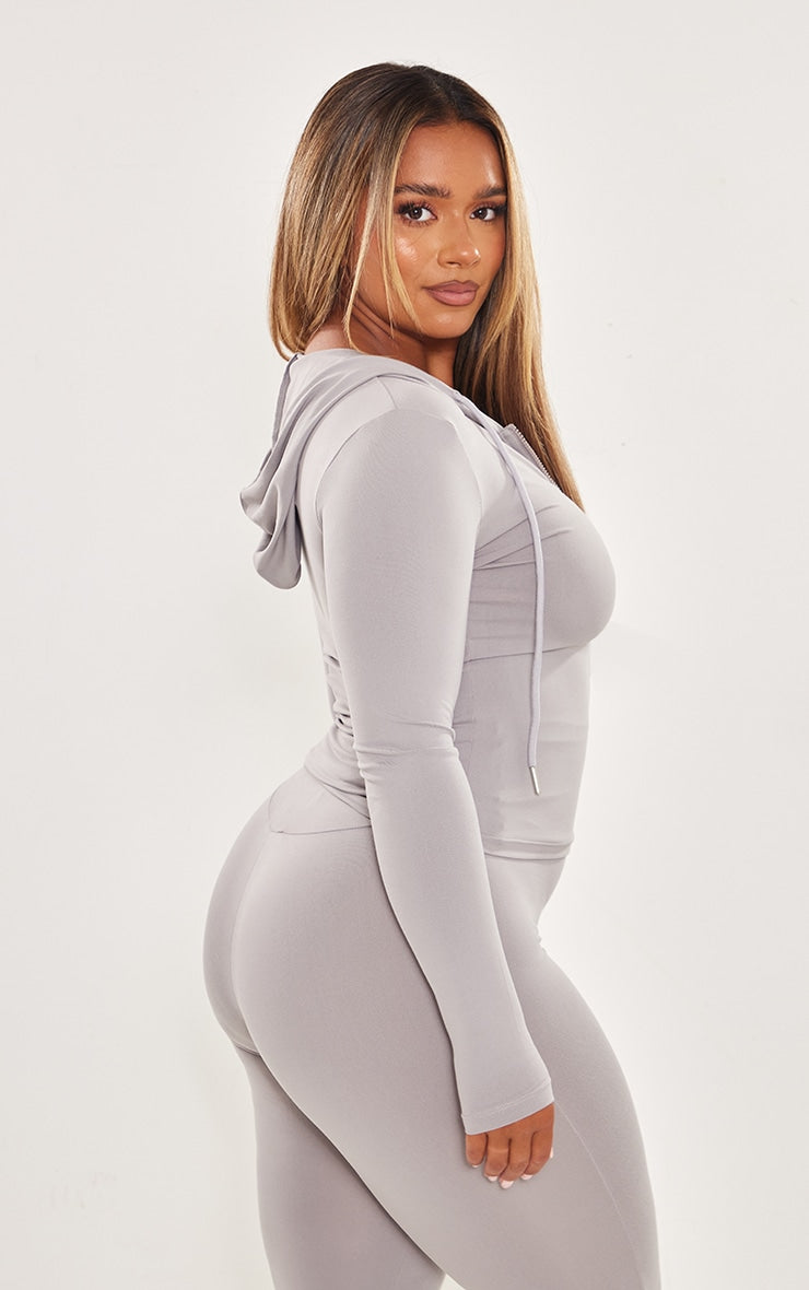 Shape Black Sculpted Zip Through Hoodie Next Day Delivery Before 10 pm