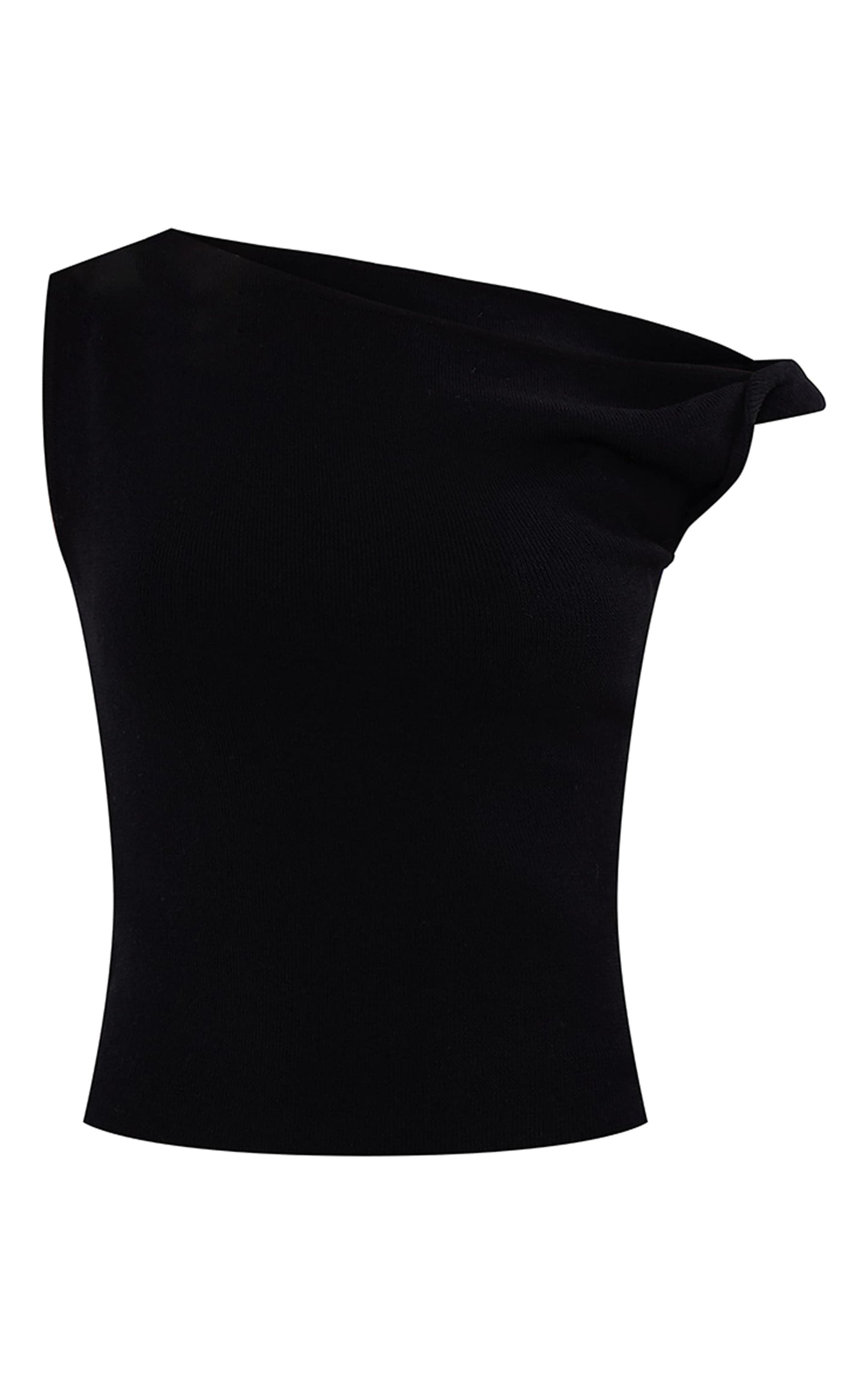 Black Fine Knit Twist Neck Vest Top Next Day Before 10 PM