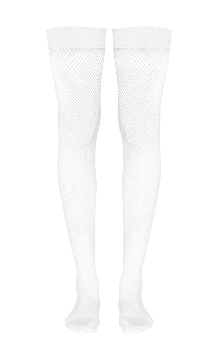 Next Day Delivery Before 10 pm Black Lace Top Fishnet Hold Up Stockings