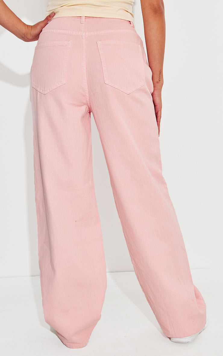 Baby Pink Wash Straight Leg Jeans Next Day Delivery Before 10 pm