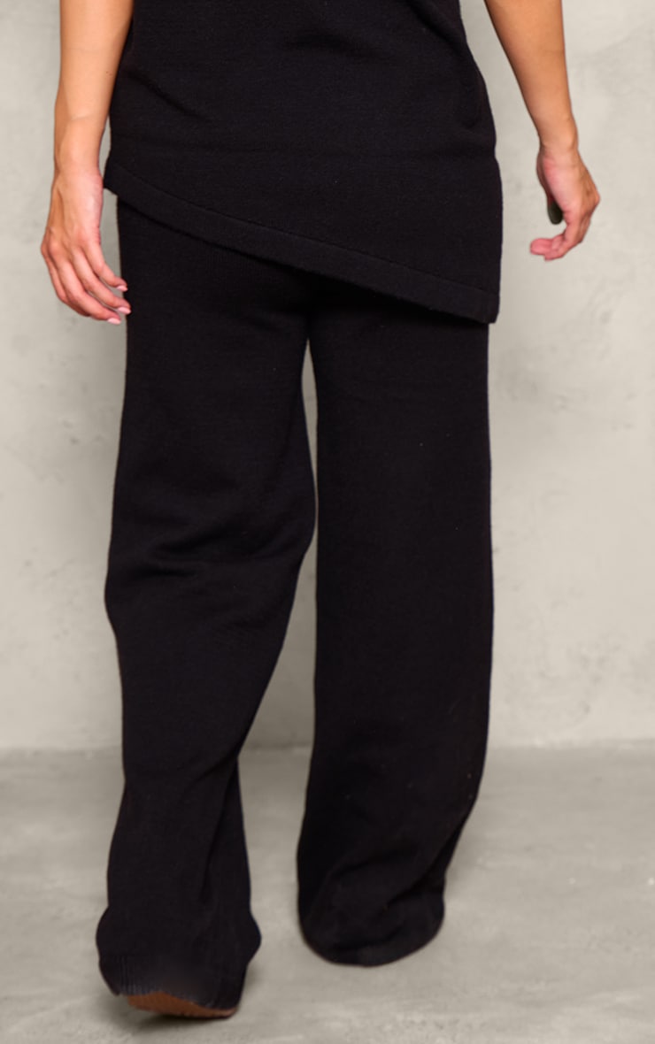 Maternity Black Knit Wide Leg Trousers Next Day Delivery Before 10 pm