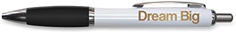 Tongue in Peach Funny Novelty Push Pen Gift | Ballpoint Pens Work Colleague Leaving Work Present | Dream Big | Funny Joke Stationary | RED PP57