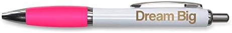 Tongue in Peach Funny Novelty Push Pen Gift | Ballpoint Pens Work Colleague Leaving Work Present | Dream Big | Funny Joke Stationary | RED PP57