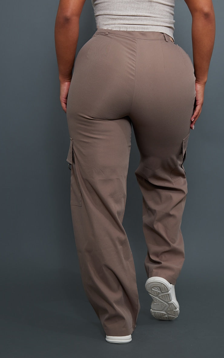 Next Day Delivery Before 10 pm Shape Stone Buckle Detail Cargo Wide Leg Trousers
