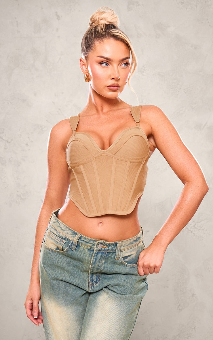 Next Day Delivery Before 10 pm Black Bandage Dip Hem Bust Cup Corset