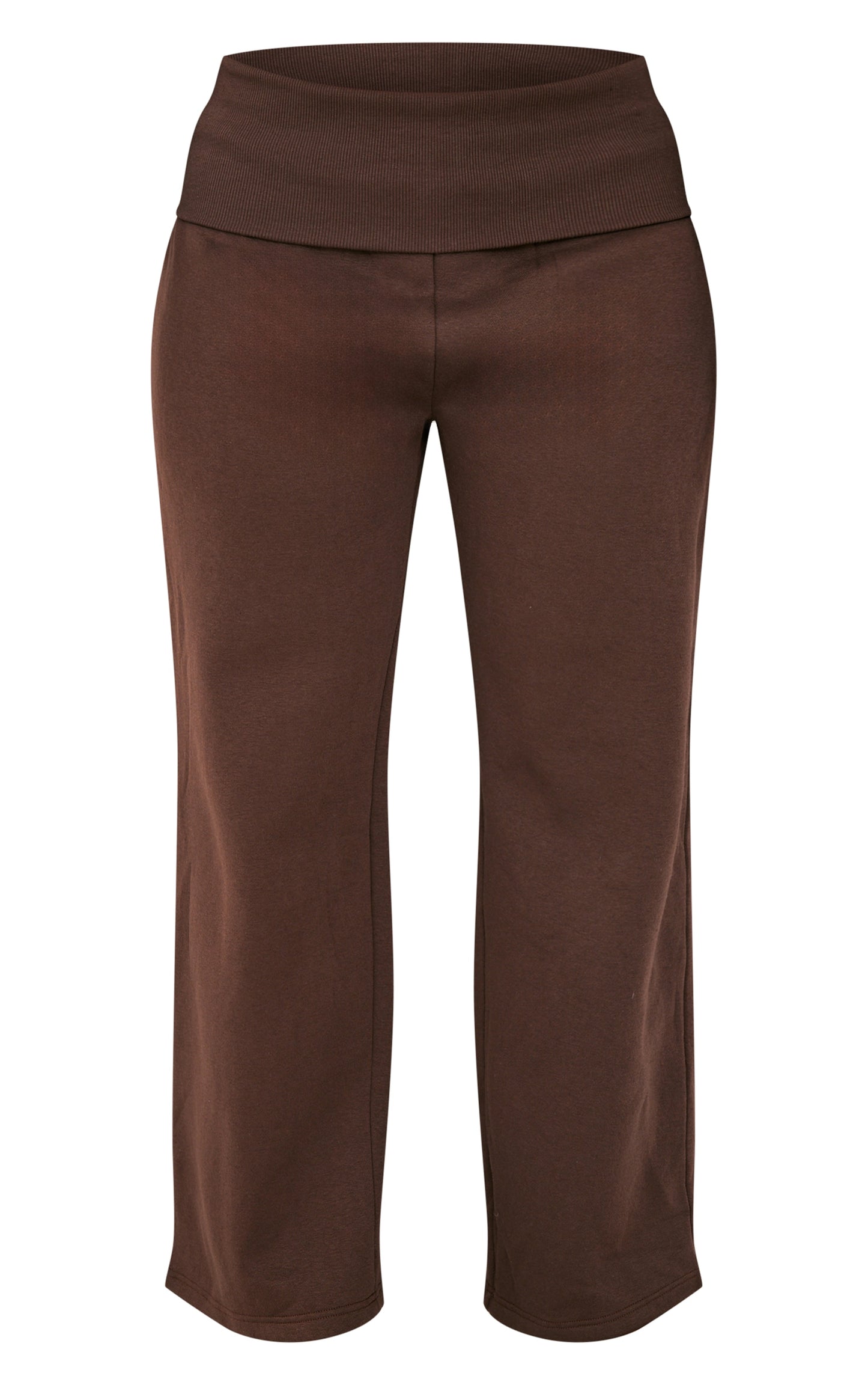 Shape Chocolate Foldover Waist Flare Joggers Next Day Delivery