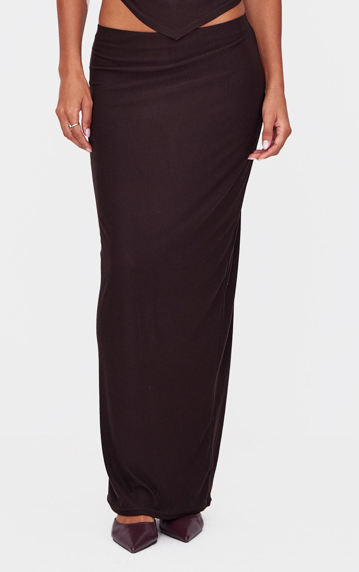 Khaki Soft Touch Ruched Maxi Skirt Next Day Delivery Before 10PM