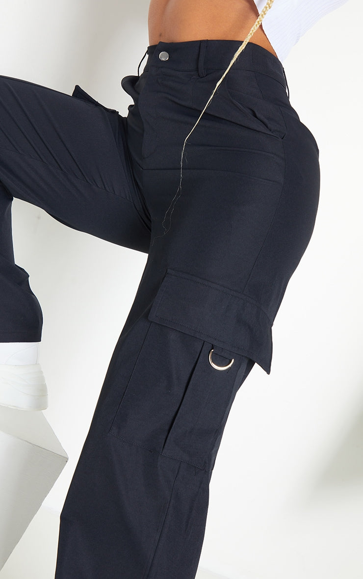 Next Day Delivery Before 10 pm Shape Stone Buckle Detail Cargo Wide Leg Trousers