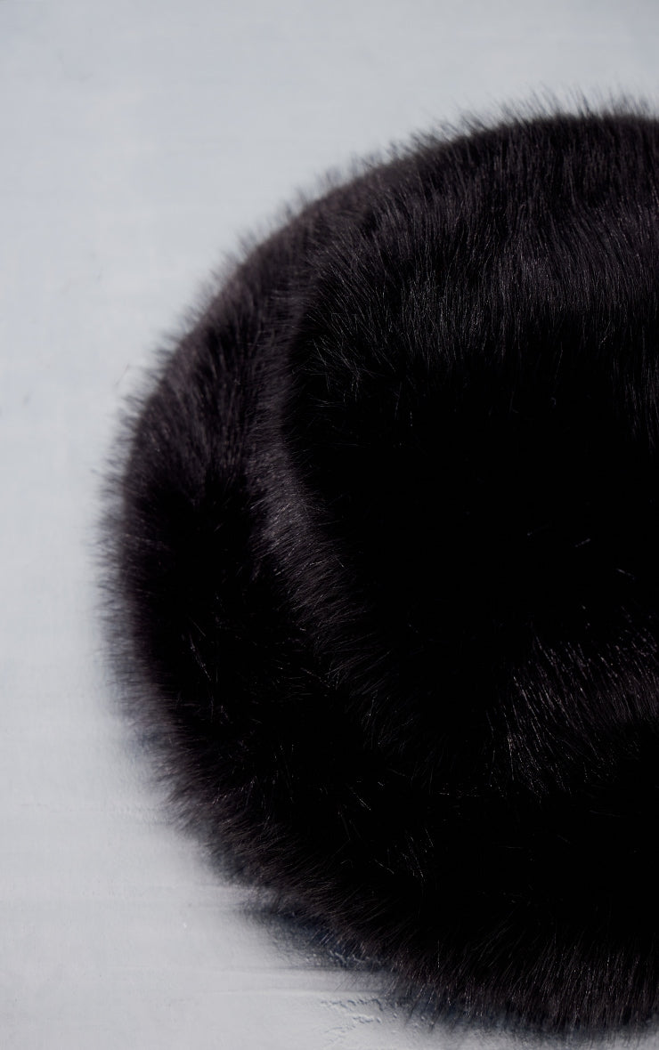 Chocolate Faux Fur Fluffy Bucket Hat Next Day Delivery Before 10 pm