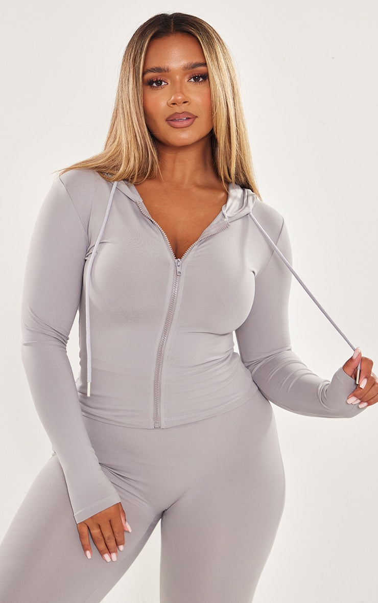 Shape Black Sculpted Zip Through Hoodie Next Day Delivery Before 10 pm