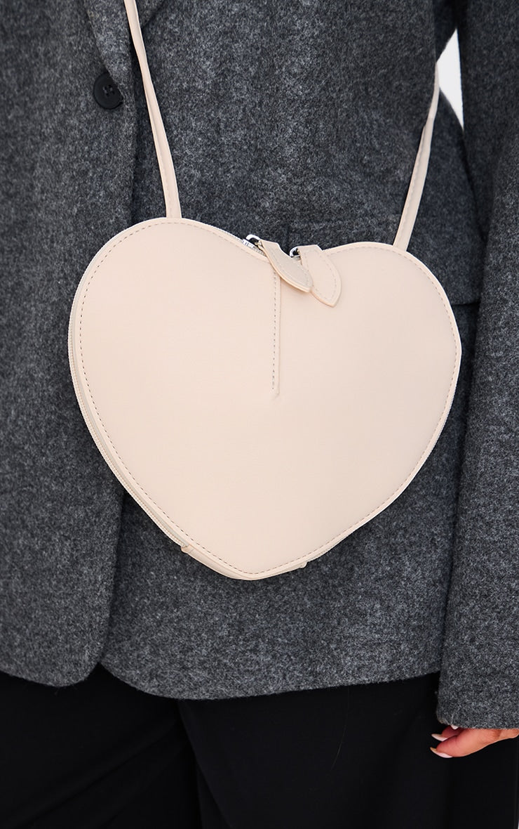 Black PU Heart Crossbody Bag Next Day Delivery 10 PM