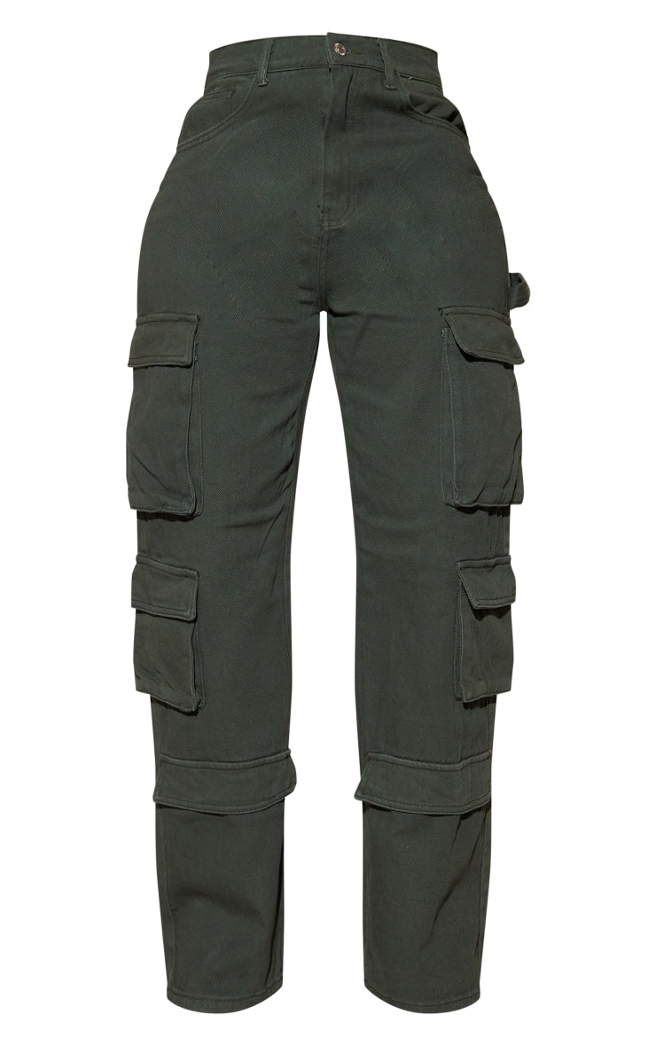 Next Day Delivery Before 10 pm Shape Light Blue Wash Pocket Wide Leg Cargo Jeans