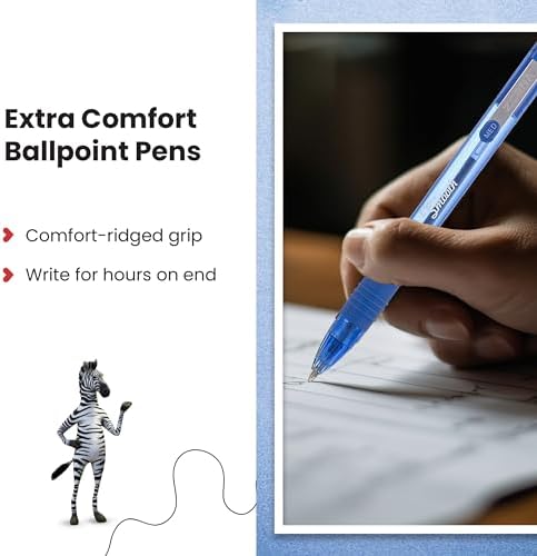 ZEBRA Pen Z Grip Smooth Black Ballpoint Pens, Comfortable ZEBRA Pens With Pocket Clip, Retractable Ballpoint, Reliable Black Biro Pens Multipack For Everyday Use - Medium Point, 5pk