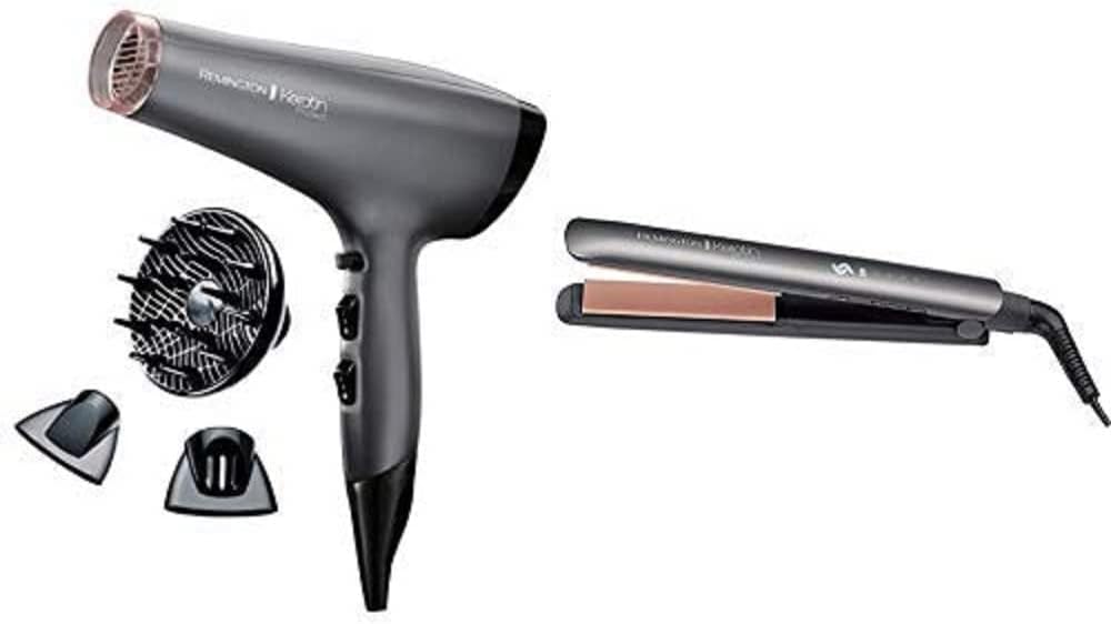 Next Day Delivery RRP 119 Remington Keratin Protect Intelligent Hair Straightener - Heat Sensor measures hair moisture levels and adapts to the optimum temperature - Plates are infused with Keratin & Almond oil, S8598