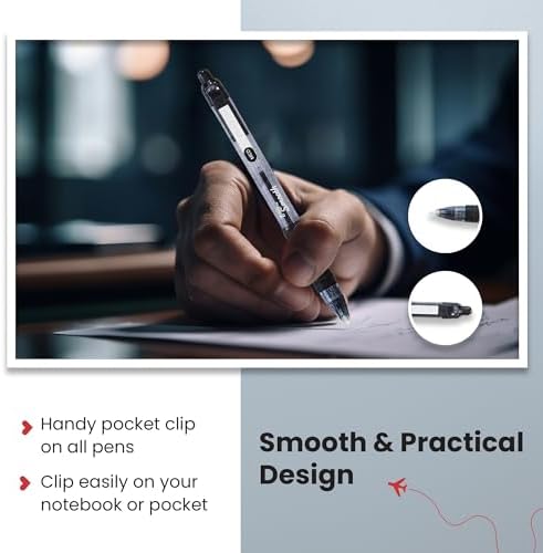 ZEBRA Pen Z Grip Smooth Black Ballpoint Pens, Comfortable ZEBRA Pens With Pocket Clip, Retractable Ballpoint, Reliable Black Biro Pens Multipack For Everyday Use - Medium Point, 5pk