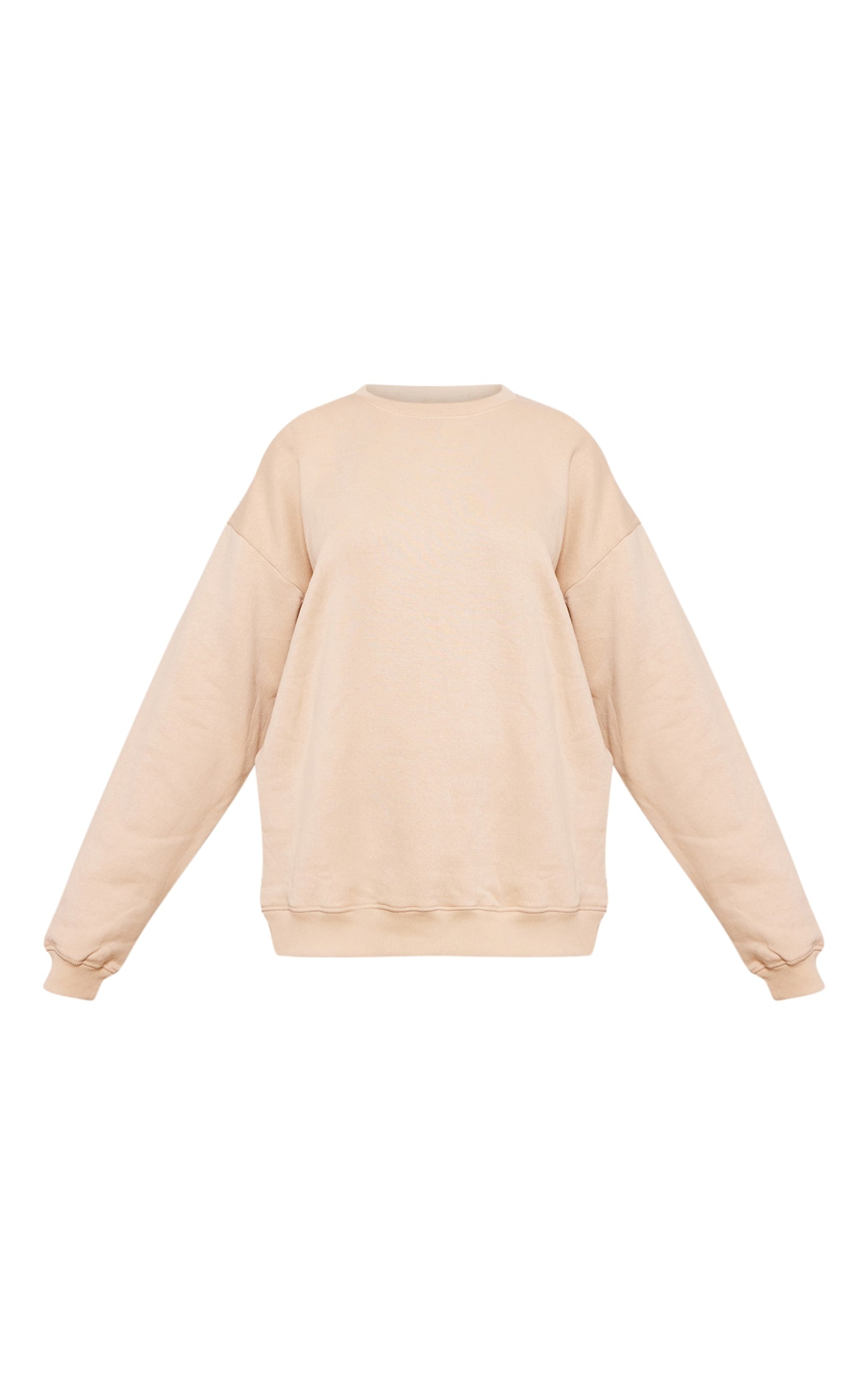 Next Day Delivery Before 10 PM Sand Oversized Fit Sweatshirt