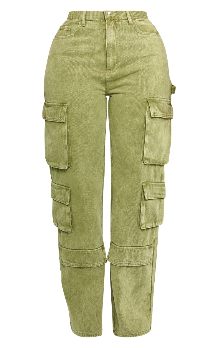 Next Day Delivery Before 10 pm Shape Light Blue Wash Pocket Wide Leg Cargo Jeans