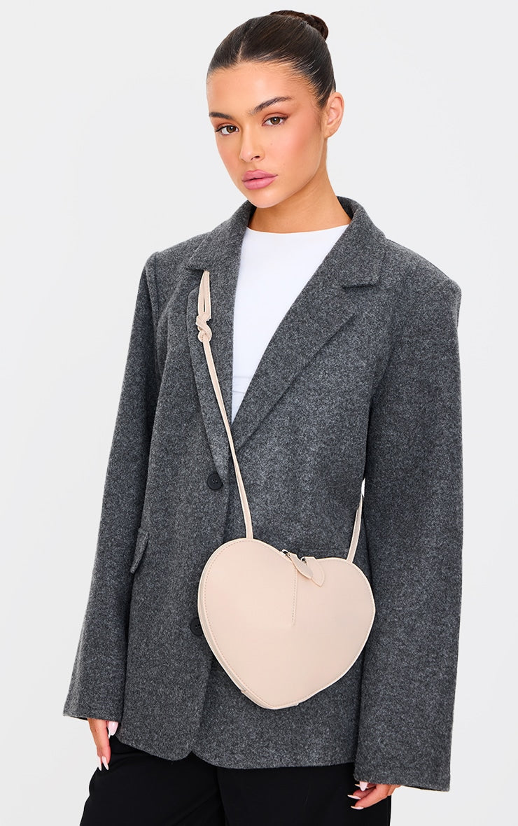 Black PU Heart Crossbody Bag Next Day Delivery 10 PM