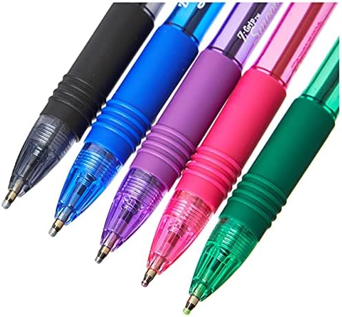 ZEBRA Pen Z Grip Smooth Black Ballpoint Pens, Comfortable ZEBRA Pens With Pocket Clip, Retractable Ballpoint, Reliable Black Biro Pens Multipack For Everyday Use - Medium Point, 5pk
