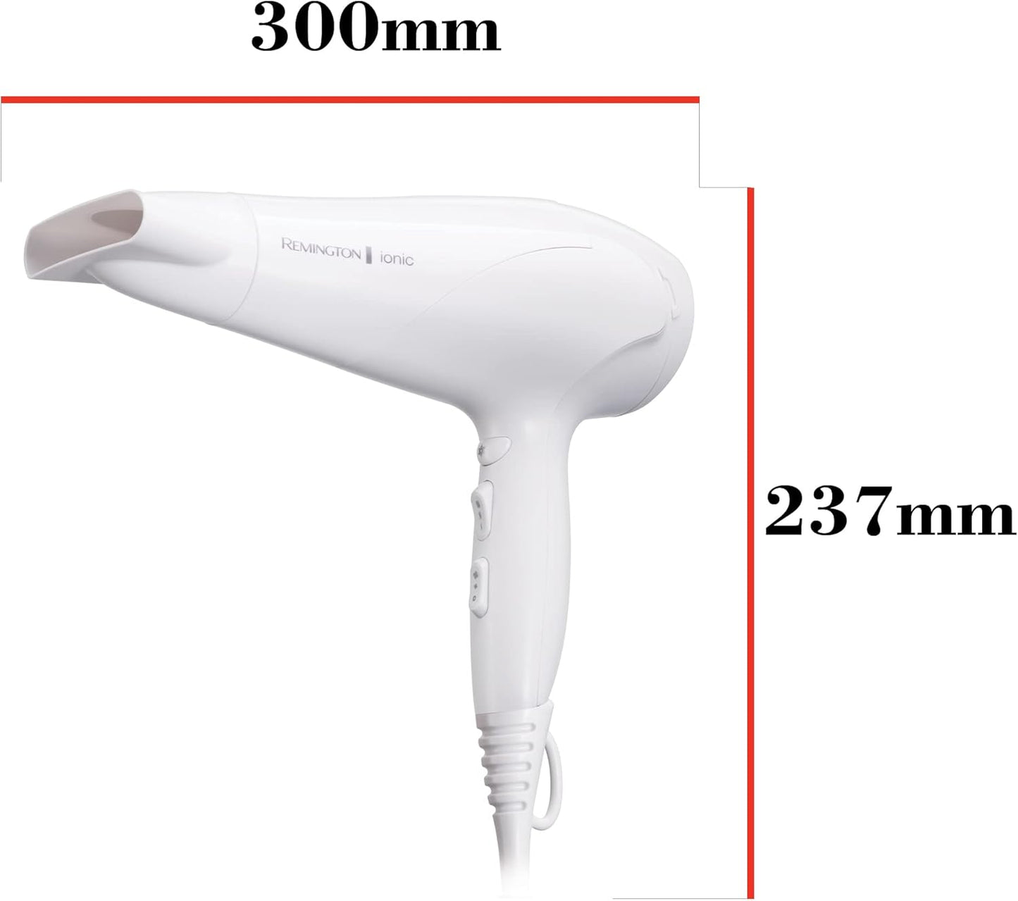 Next Day Delivery RRP £51.99Remington Hair Dryer Ionic (Powerful, Fast Professional Styling, Diffuser, Concentrator, Ionic Conditioning for Frizz Free Hair, 3 Heat / 2 Speed Settings, Cool Shot, 2200W, Purple) D3190