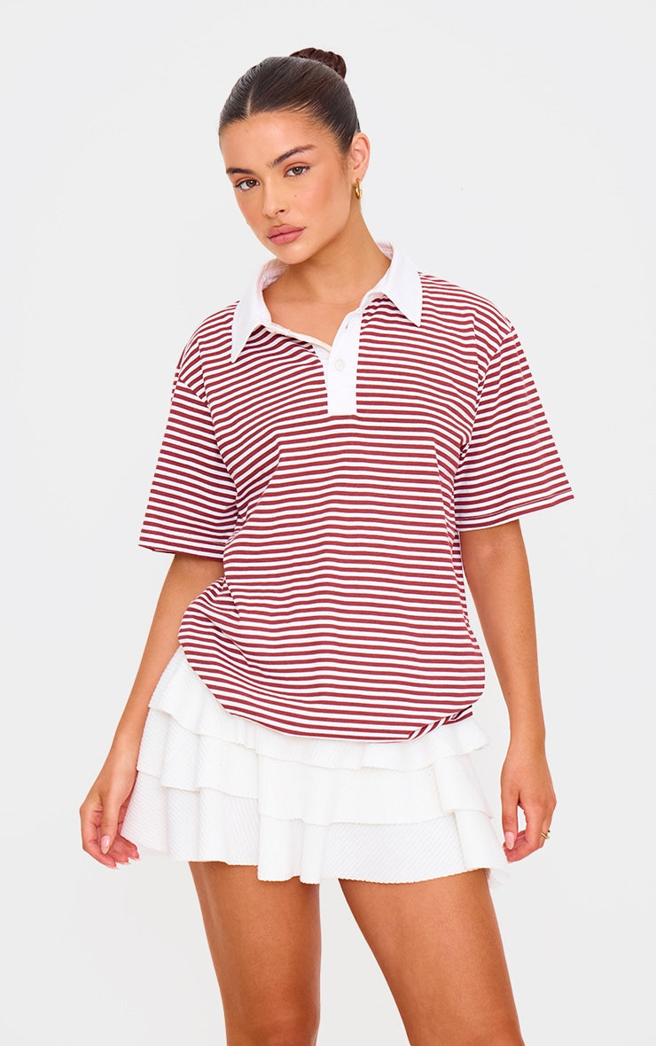 Chocolate Brushed Rib Rara Mini Skirt Next Day Delivery