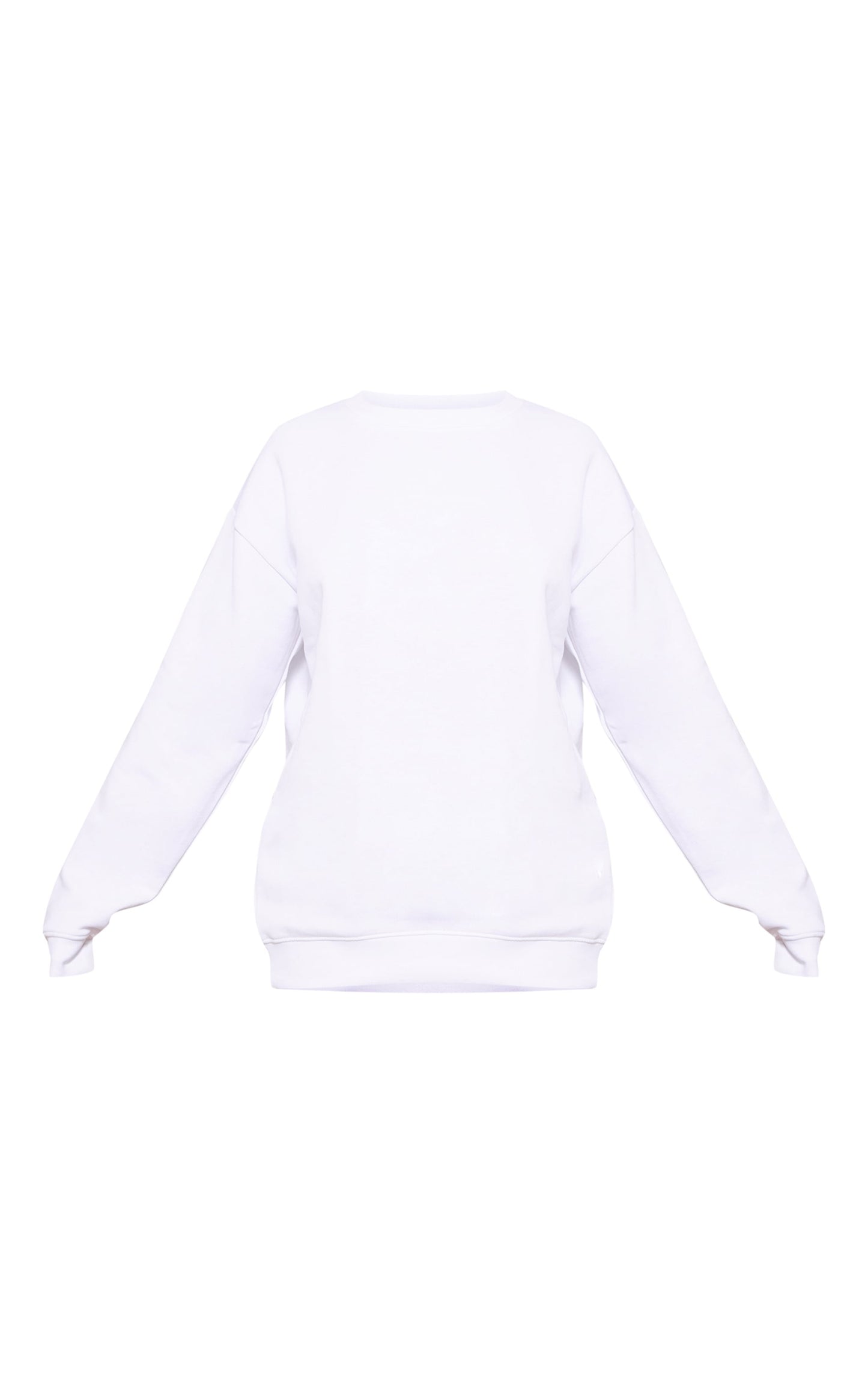 White Oversized Fitting Sweatshirt Next Day Delivery Before 10 pm