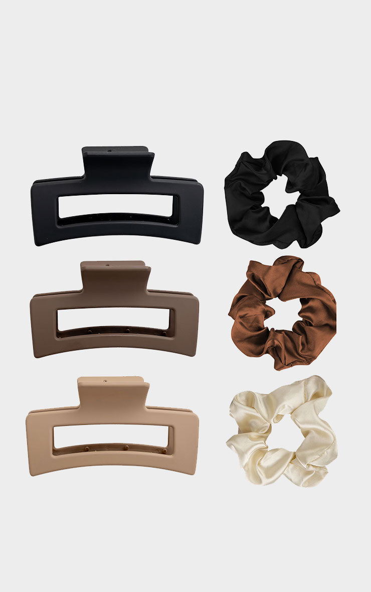 Brushworks Natural Hair Clip & Scrunchie Set Next Day Delivery Before 10 pm