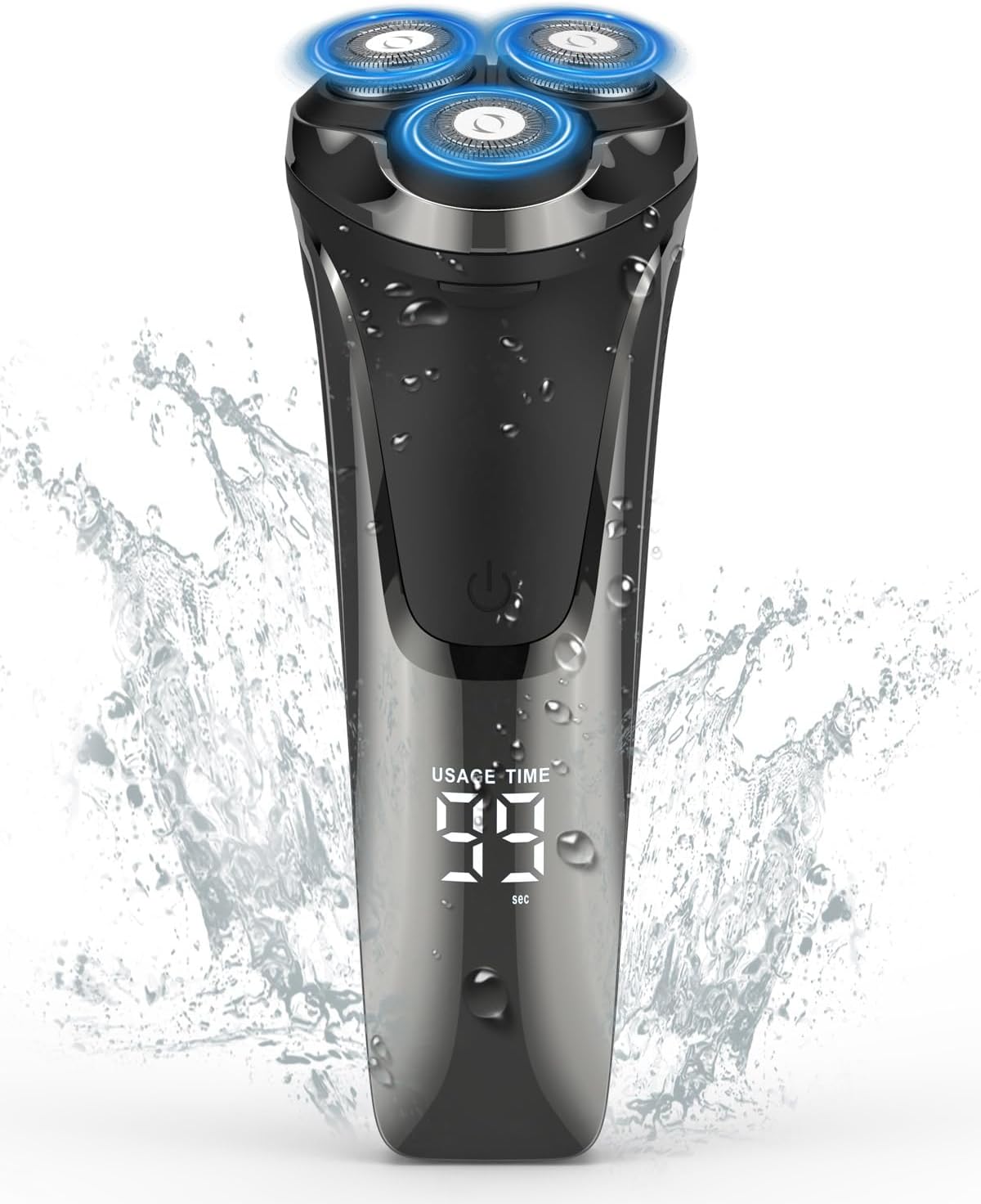 Next Day Delivery Electric Shavers Men Rechargeable - Wet and Dry Waterproof Rechargeable Razors for Men with Pop-up Trimmer Cordless Men's 4D Rotary Electric Razor for Men with LCD Display & Travel Lock IPX6