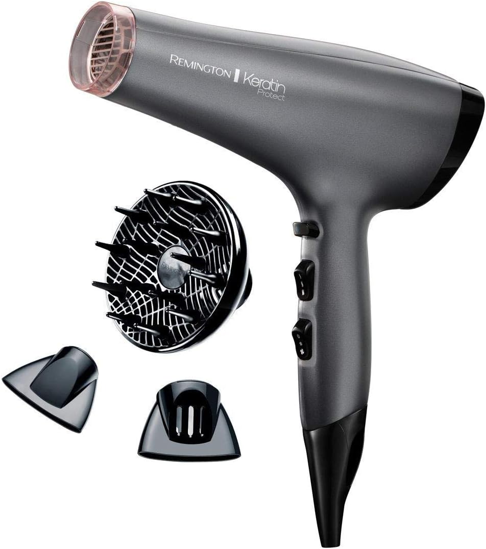Next Day Delivery RRP 119 Remington Keratin Protect Intelligent Hair Straightener - Heat Sensor measures hair moisture levels and adapts to the optimum temperature - Plates are infused with Keratin & Almond oil, S8598