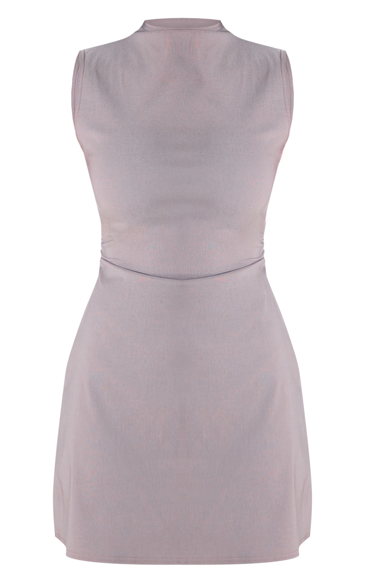 Black Stretch Woven Ruched Detail Bodycon Dress