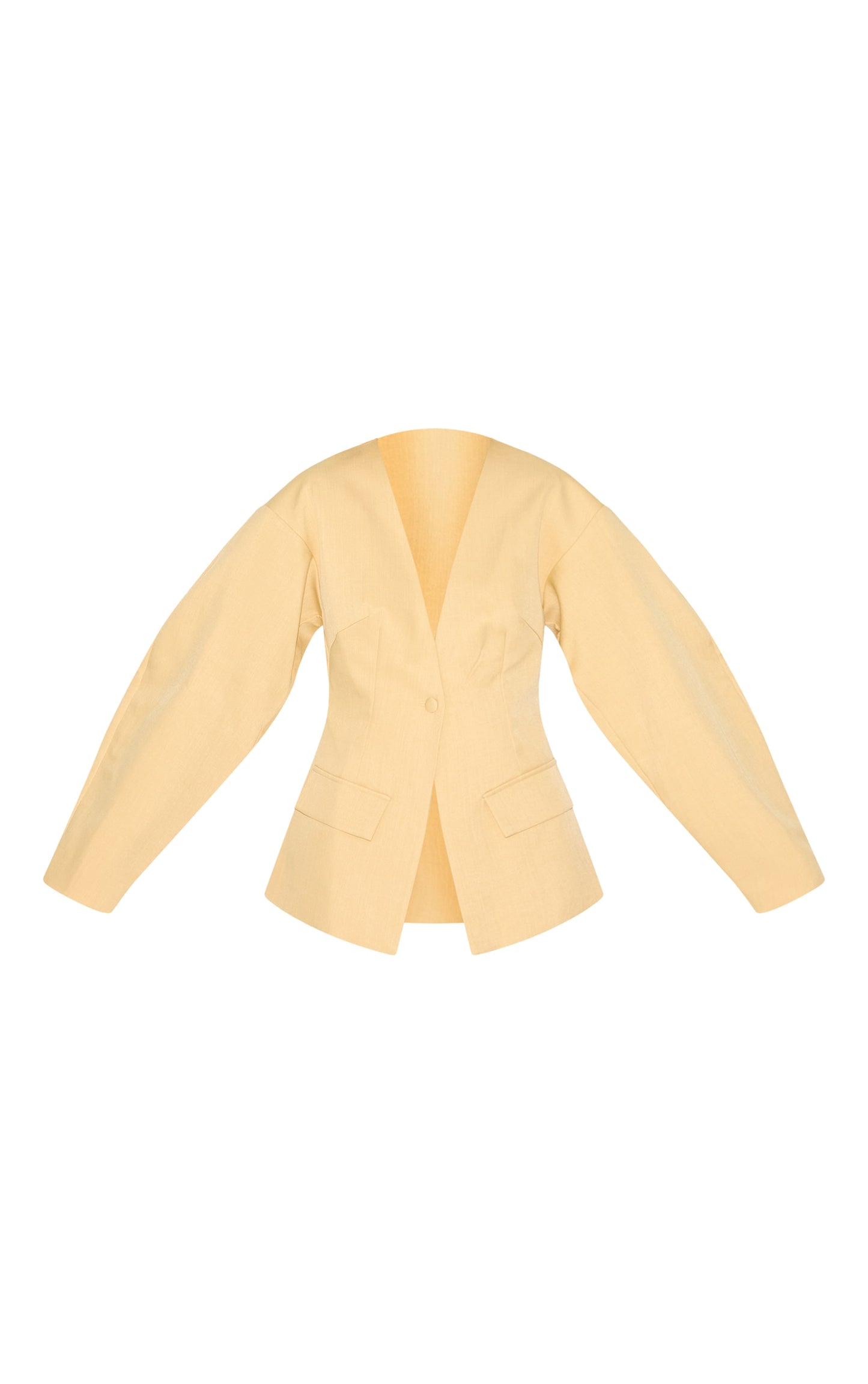 https://cdn-img.prettylittlething.com/6/7/e/4/67e410ea9fb72c6755eafe5aeda4c7836e622a94_CNM1408_5_butter_yellow_cocoon_sleeve_cinched_waist_pocket_blazer.jpg