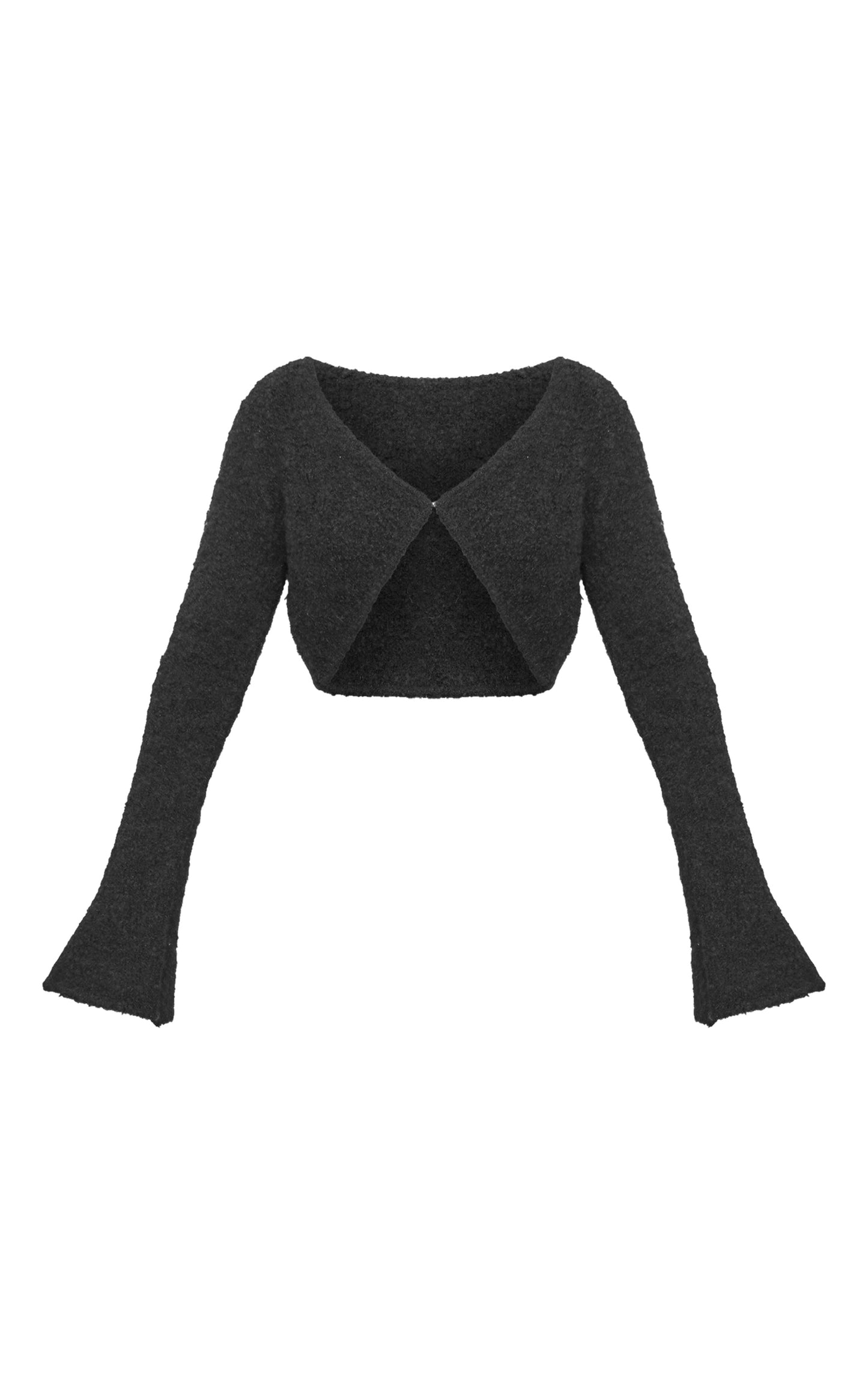 Mocha Stripe Textured Knit Flared Sleeve Mini Cardigan Next Day Delivery Before 10 pm
