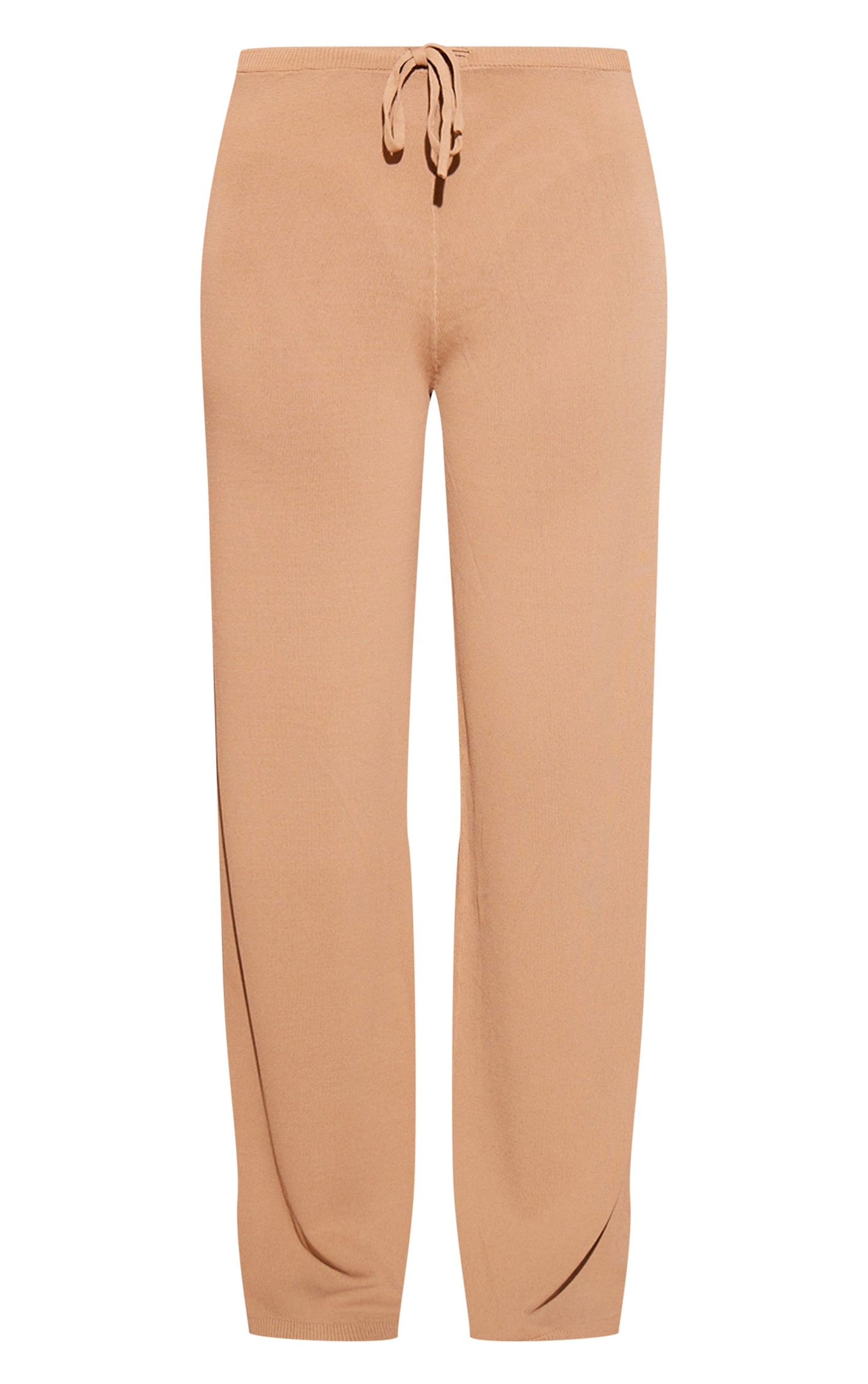 Sand Fine Knit Wide Leg Drawstring Trousers Next Day Delivery Before 10 pm