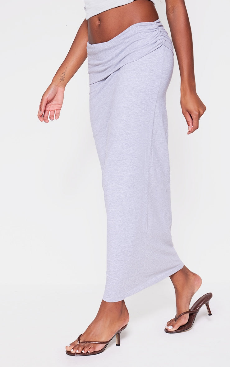 Black Foldover Cotton Maxi Skirt Next Day Before 10 PM