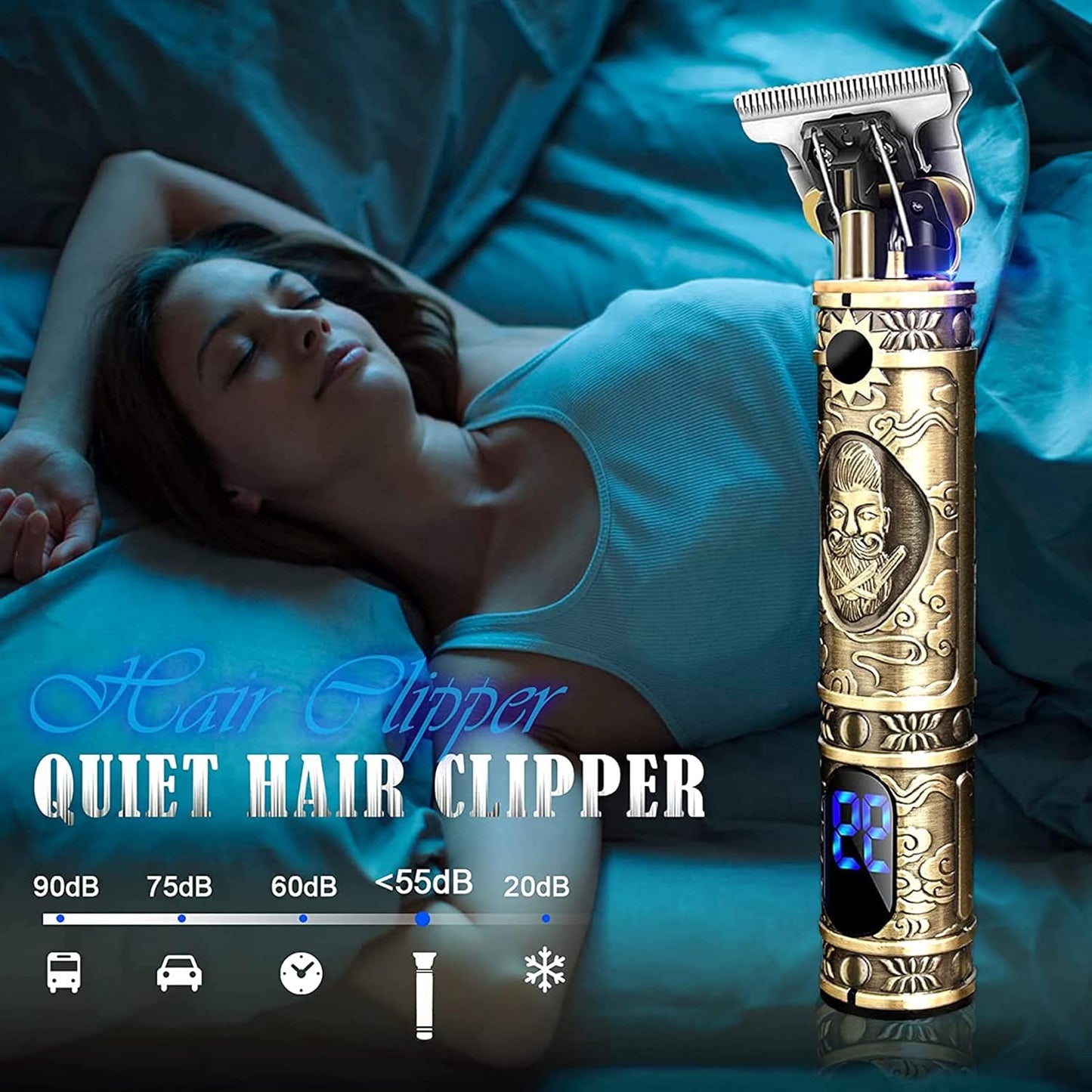 Next Day Delivery Hair Clippers Beard Trimmer for Men, Professional Cordless Hair Trimmer T-Bladeds Outliner Grooming Baldheaded Shaver with 1500mAh Battery and 180 Mins Working Time Gifts for Men (#1)