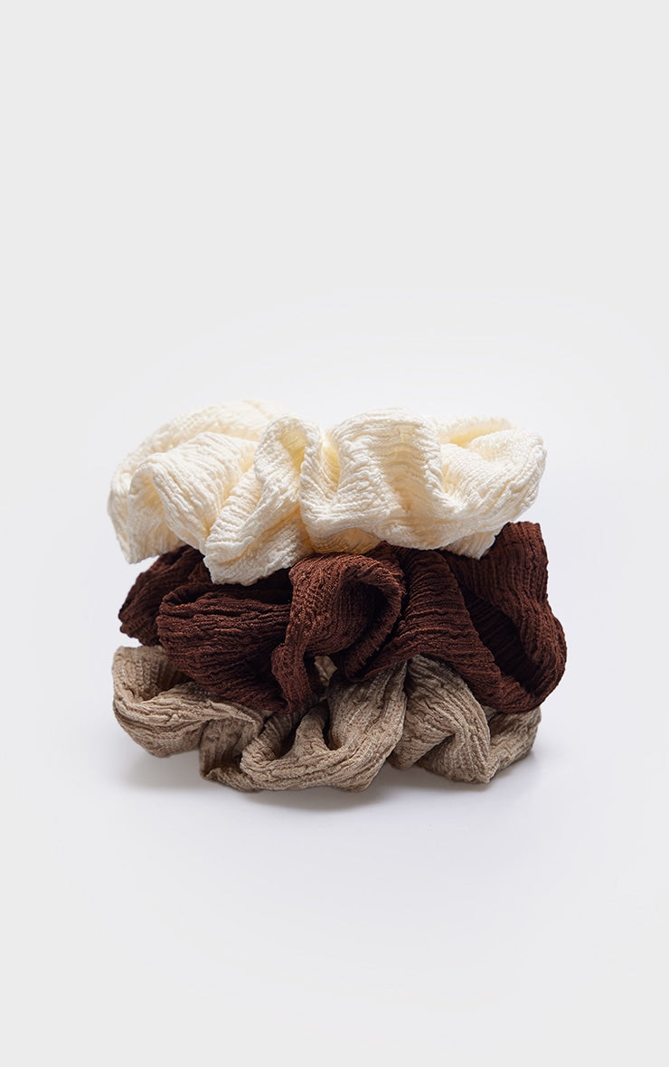 Multi Tonal 3 Pack Scrunchies Next Day Delivery Before 10 pm