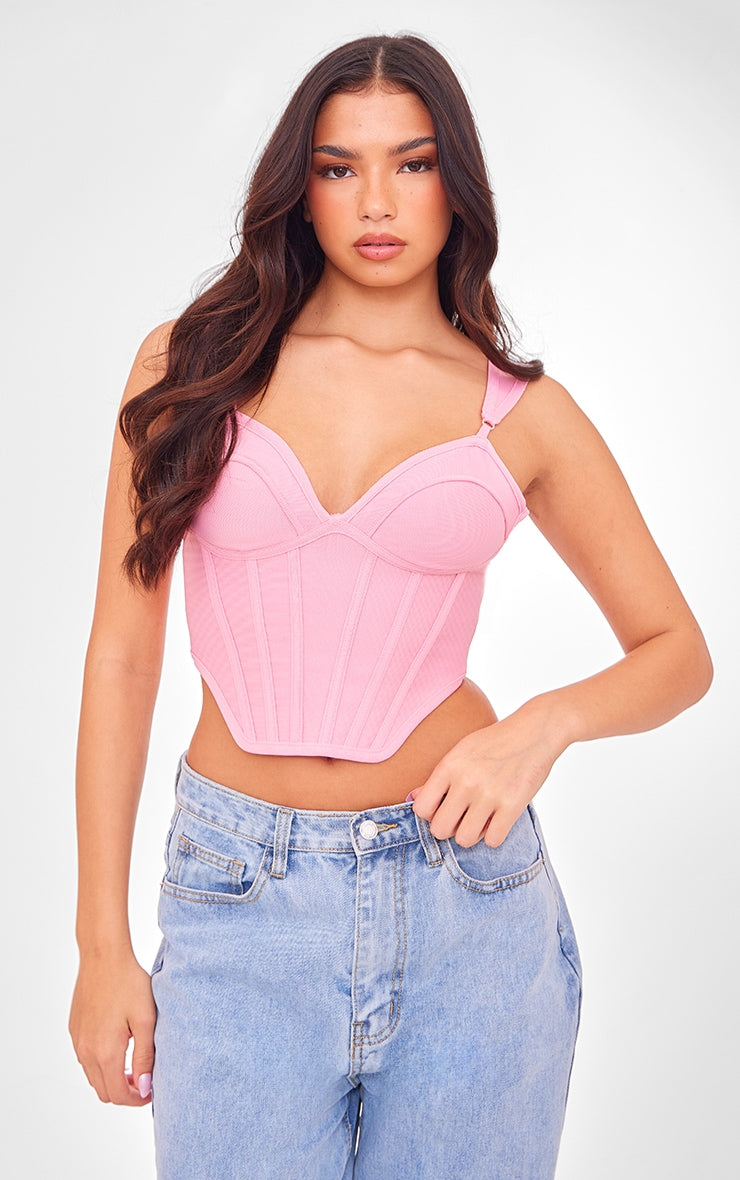 Next Day Delivery Before 10 pm Black Bandage Dip Hem Bust Cup Corset