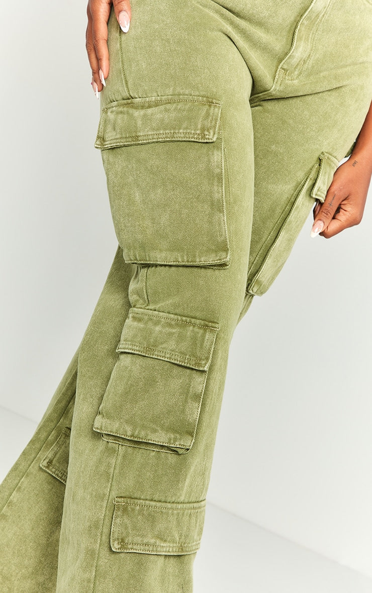 Next Day Delivery Before 10 pm Shape Light Blue Wash Pocket Wide Leg Cargo Jeans