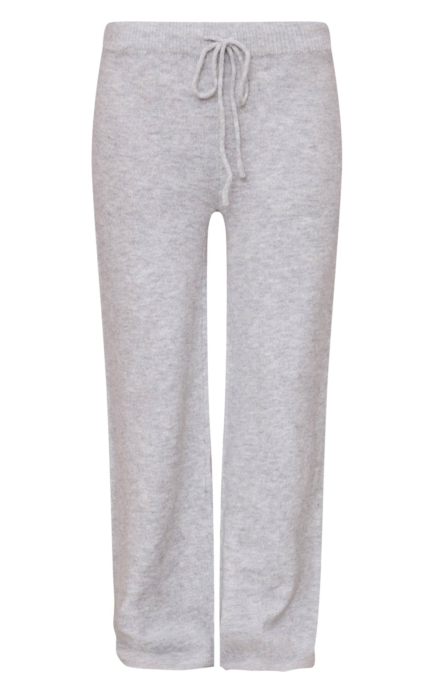 Ash Grey Marl Soft Knit Wide Leg Trousers Next Day Delivery Before 10 pm
