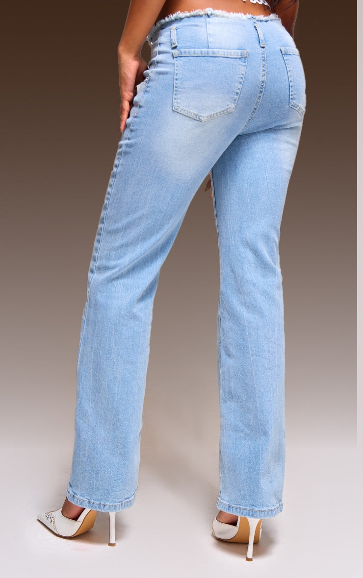 Vintage Wash Frayed Hem Relaxed Fit Jeans Next Day Delivery Before 10 pm