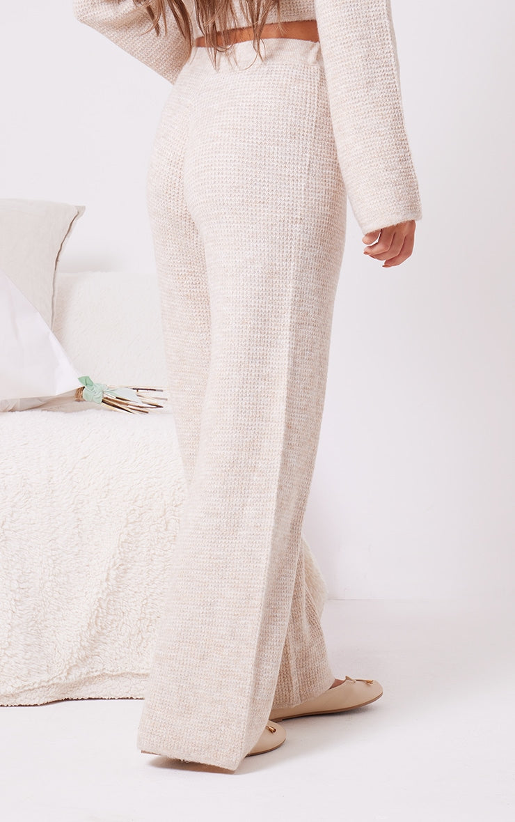 Sand Textured Knitted Trousers Next Day Delivery Before 10 pm