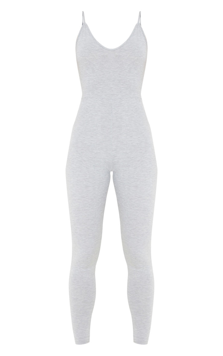 Chocolate Basic Strappy Plunge Jumpsuit Next Day Delivery Before 10 pm