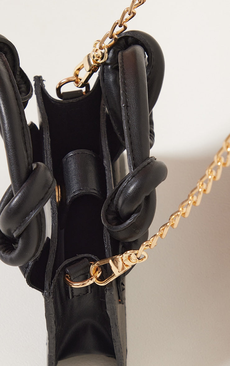 White Knot Handle Mini Grab Bag