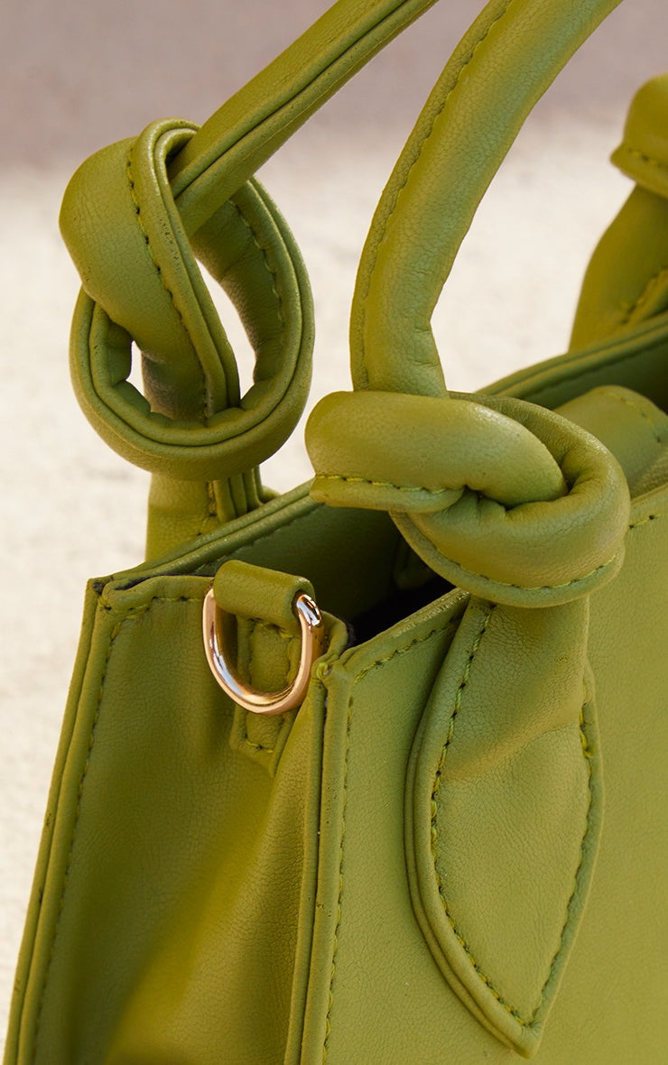 White Knot Handle Mini Grab Bag