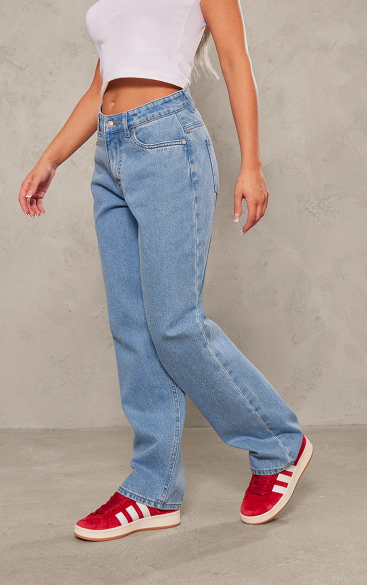 Light Blue Basic Straight Leg Jeans Next Day Delivery Before 10 pm