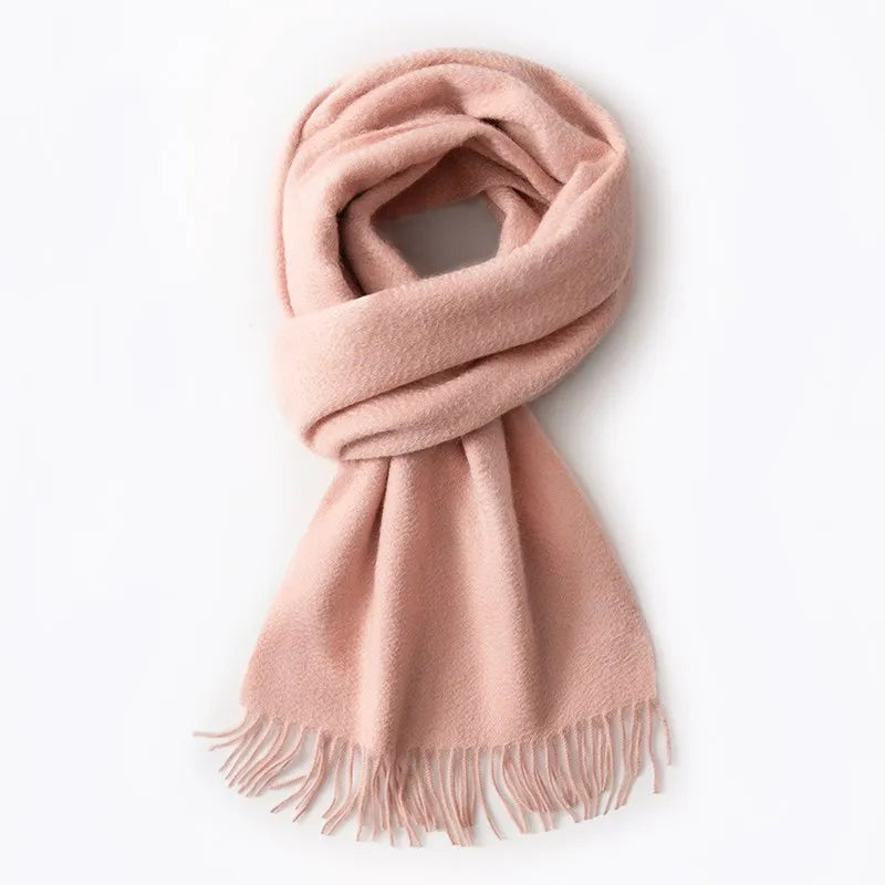 100% Pure Cashmere Scarf Women Winter Red Shawls and Wraps Ladies Pashmina Echarpe Warm Fine Cashmere for Scarves Foulard Femme